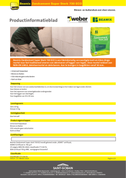 Productinformatieblad Beamix Zandcement Super Sterk 730 ECO