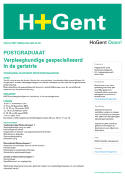 download flyer - Faculteit Mens en Welzijn