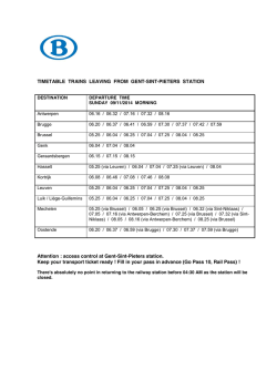 TIMETABLE TRAINS LEAVING FROM GENT-SINT