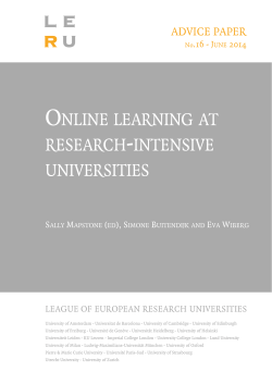 online learning at research-intensive universities