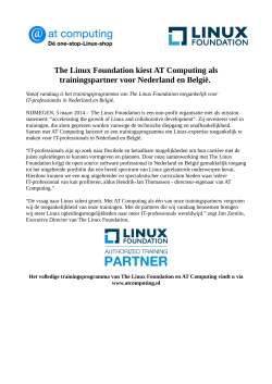 The Linux Foundation kiest AT Computing als trainingspartner voor