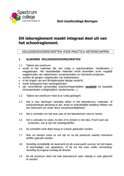 Dit laboreglement maakt integraal deel uit van