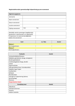 Registratieformulier geneeskundige hulpverlening