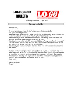 Jaargang 28 - no. 1 april 2014