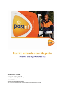 PostNL extensie voor Magento