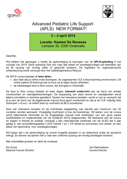 aankondigingsbrief en poster APLS VLE 1404