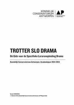 Gids voor studenten lerarenopleiding drama_2014-2015