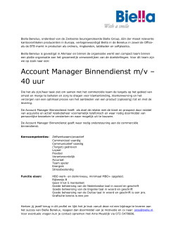 Advertentie Account Manager Binnendienst