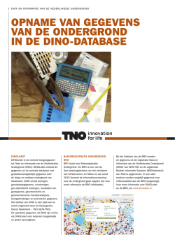 Infoblad Opname van gegevens van de ondergrond