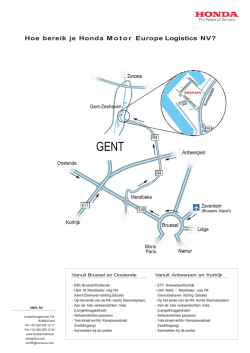 HON-BRO-ROUTEPLAN NL - Honda Motor Europe Logistics