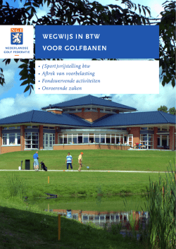 WEGWIJS IN BTW VOOR GOLFBANEN