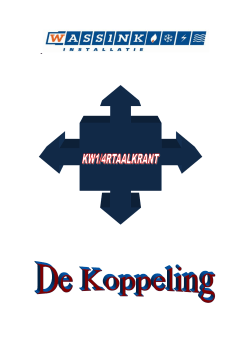 KWARTAALKRANT "DE KOPPELING