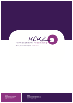 Meerjarenbeleidsplan KCKZ 2014-2017