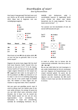 Doorbieden of niet?