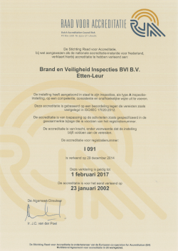 Accreditatieverklaring - Raad voor Accreditatie