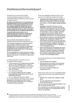 Informatiekaart voor de patiënt