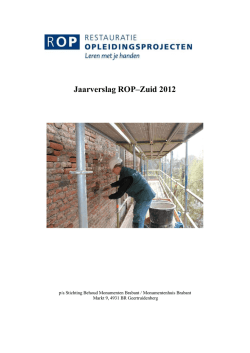 ROP-Zuid, Jaarverslag 2012