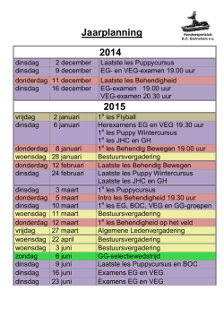 Jaarplanning KC