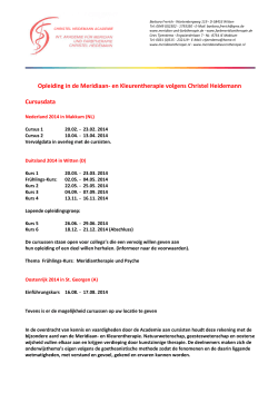 christel heidemann academie cursusprogramma 2014