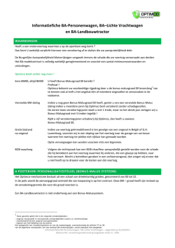 Informatiefiche BA-Personenwagen, BA&ndash;Lichte
