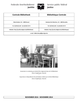 (november 2014) (PDF, 652.7 Kb) - Federale Overheidsdienst Justitie