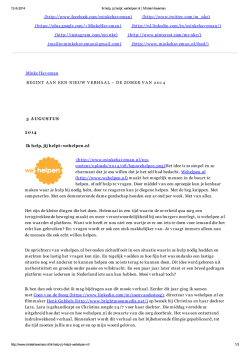 Ik help, jij helpt_ wehelpen
