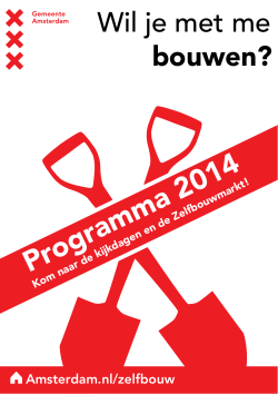 Zelfbouwprogrammaboekje 2014 - Stadsdeel Amsterdam
