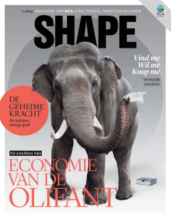 SCA magazine SHAPE 1 2014 India