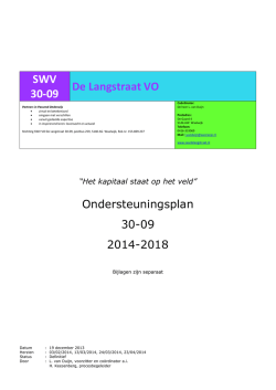 Ondersteuningsplan 3009 2013 15