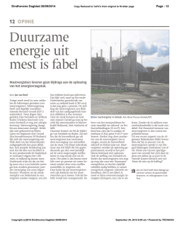 Duurzame energie uit mest is fabel