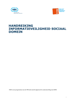 HANDREIKING INFORMATIEVEILIGHEID SOCIAAL DOMEIN