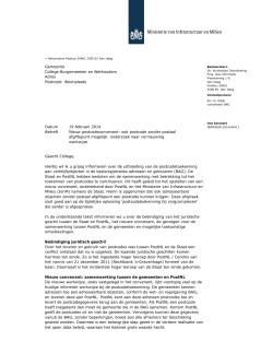 "Brief aan gemeenten over convenant postcodes" PDF document