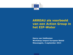 ARREAU als voorbeeld van een Action Group in het EIP