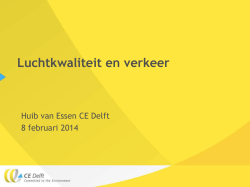 Luchtkwaliteit en verkeer
