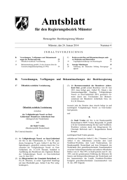 Amtsblatt für den Regierungsbezirk Münster