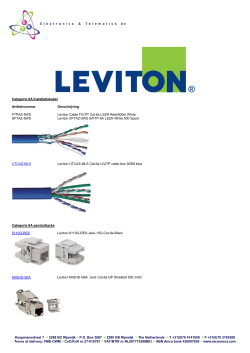 Leviton Cat 6a Overzicht