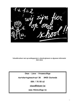 De schoolbrochure in pdf. - Welkom | Onze-Lieve