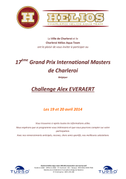 17 Grand Prix International Masters de Charleroi Challenge Alex