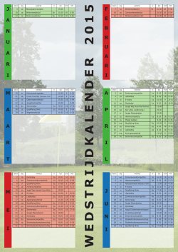 WEDSTRIJDKALENDER 2015 - Golfclub Bois-le-Duc