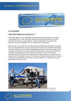 Nieuwsbrief nr. 8 ECOSTARS Rotterdam eo