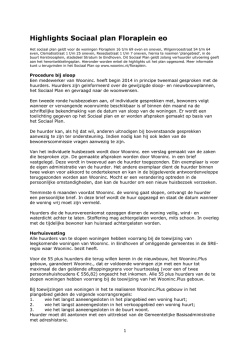 Highlights Sociaal plan Floraplein eo