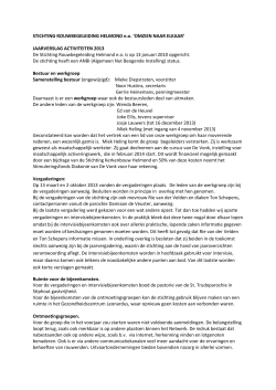 Jaarverslag 2013 - Stichting Rouwbegeleiding Helmond eo