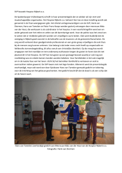 SVP bezoekt Hospice Nijkerk e.o. De Spakenburgse Vrijheidspartij
