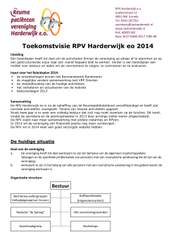 Toekomstvisie RPV Harderwijk eo 2014