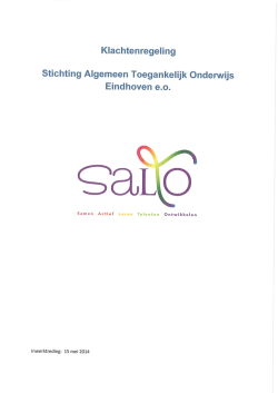 Klachtenregeling Stichting Algemeen