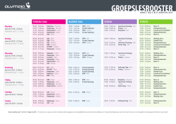 GROEPSLESROOSTER - Olympia Sport and Health