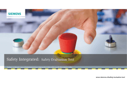 Safety Integrated: Safety Evaluation Tool Safety