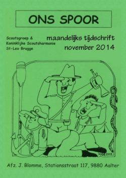 ons spoor - november 2014 - Scoutsgroep Sint-Leo