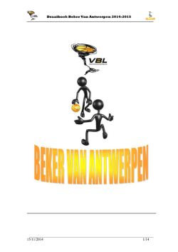 Draaiboek Beker Van Antwerpen 2014-2015