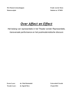 Over Affect en Effect - Utrecht University Repository